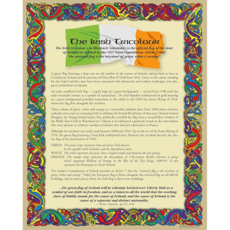 Irish National Flag Blockmount Poster