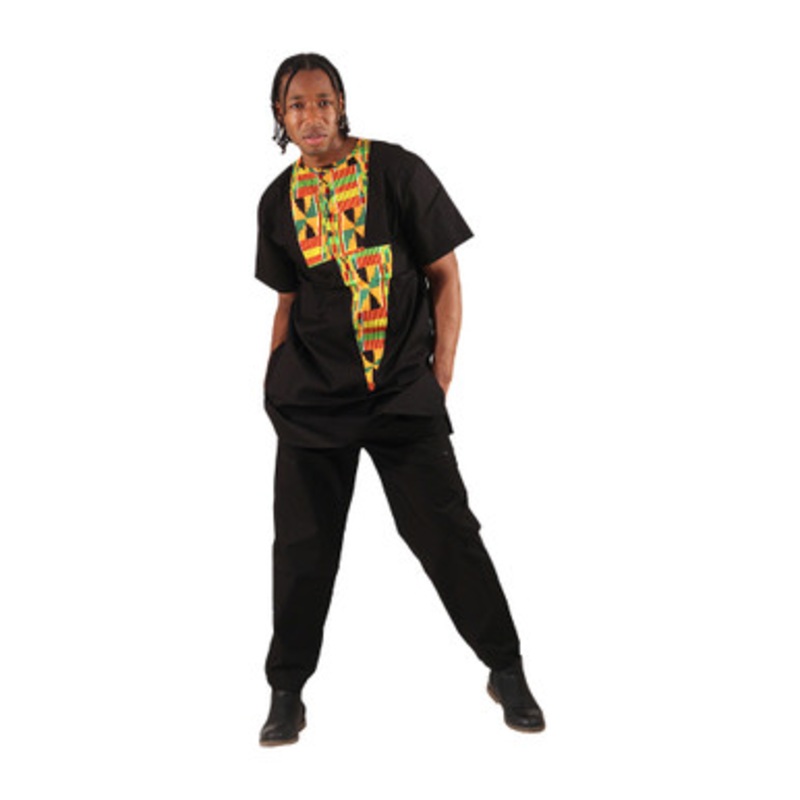 Kente Print Patchwork Pant Set