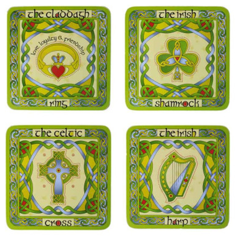 Set of 4 Different Coasters-Irish Weave