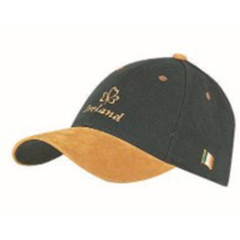 Green Ireland Baseball Cap with Suede Peak