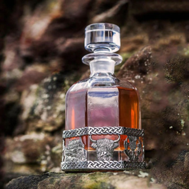 Handcrafted Symbols of Scotland Whisky Decanter
