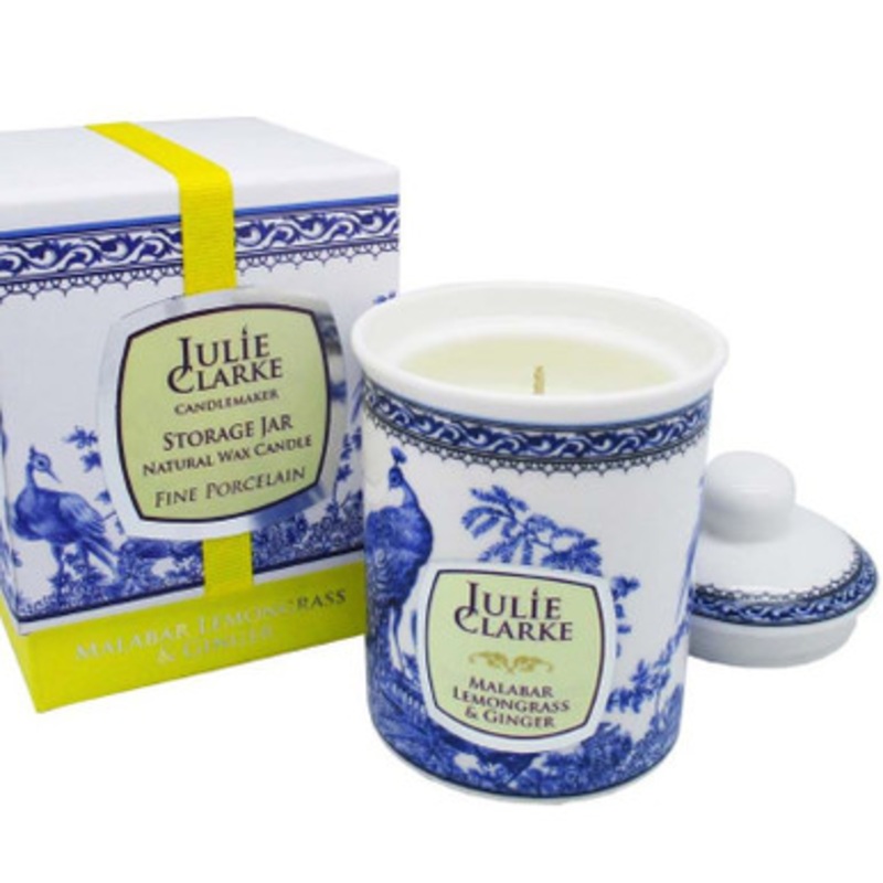Lemongrass & Ginger Celtic Peacock Natural Wax Candle