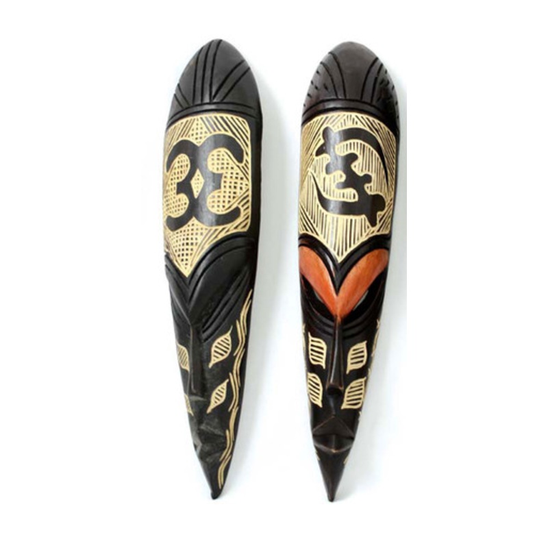 Medium Ghana Fang Mask - Symbol Black