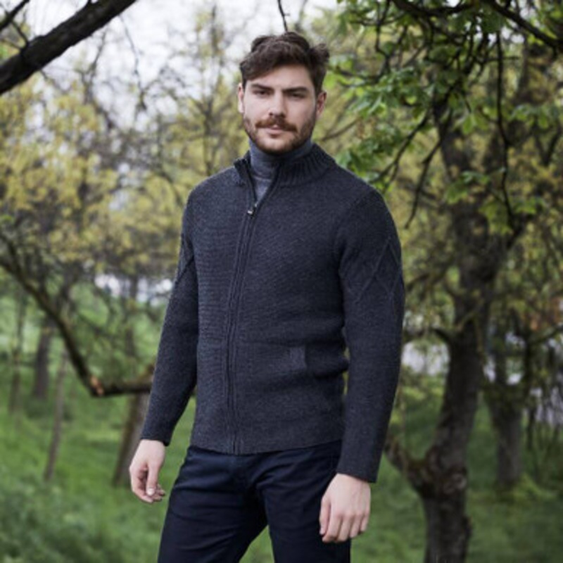 Men's Full-Zip Cable Knit Cardigan
