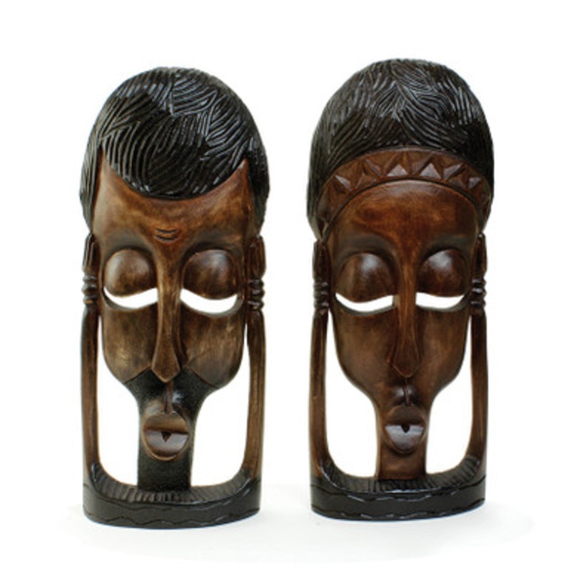 Set Of Kenyan Man & Woman Masks 14