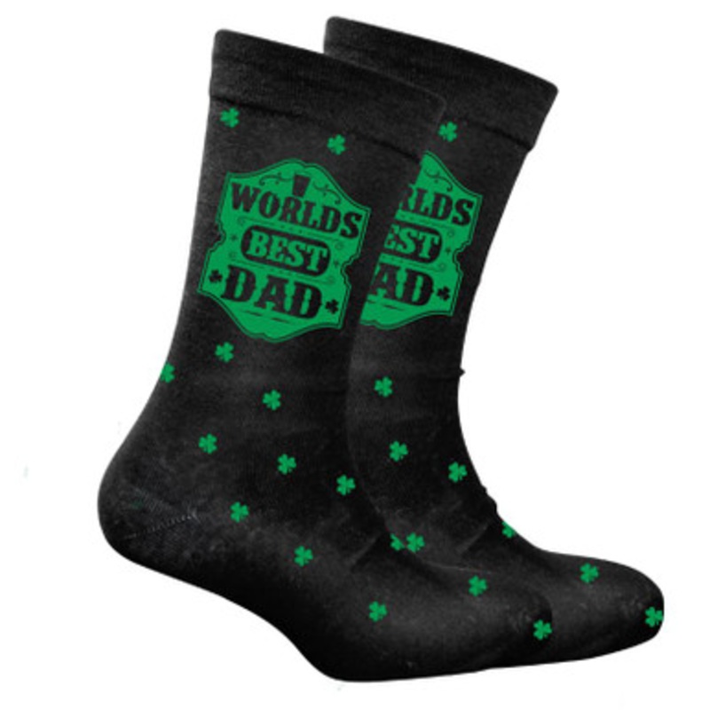 Worlds Best Dad Shamrock Socks