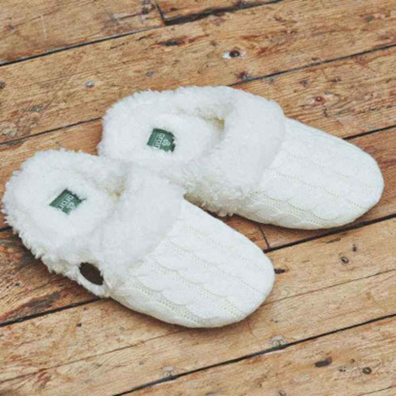 Adult Knitted Slip On Slippers