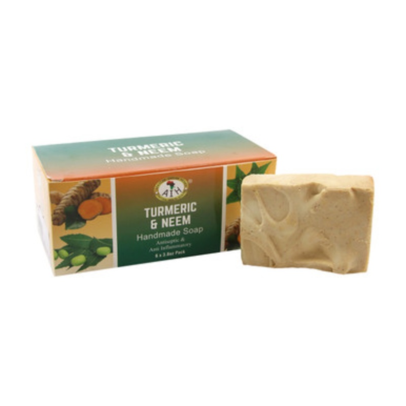 African Indian Herbs (AIH): Turmeric & Neem (Box Of 6) Handmade Soaps