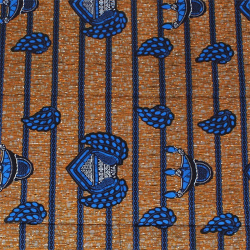 African Print Wax Block Fabric 6 Yds