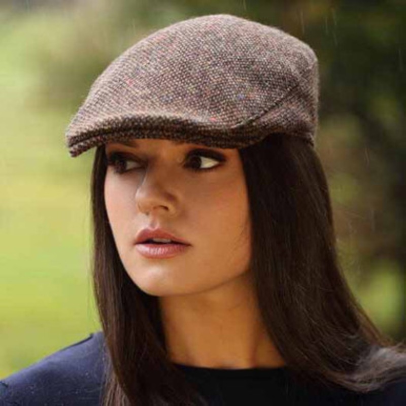Brown Tweed Donegal Touring Cap