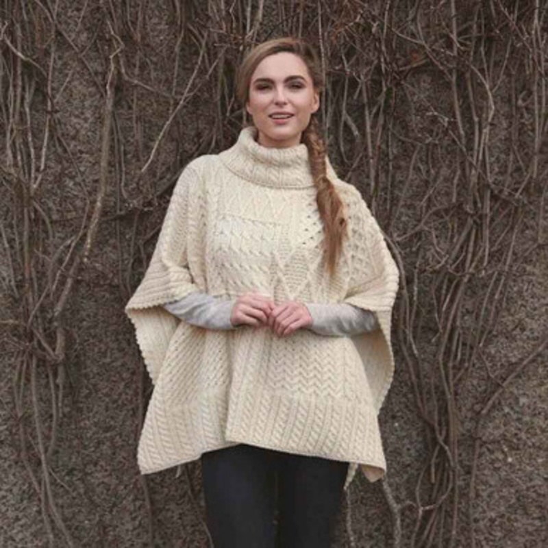 Irish Aran Cowl Cape