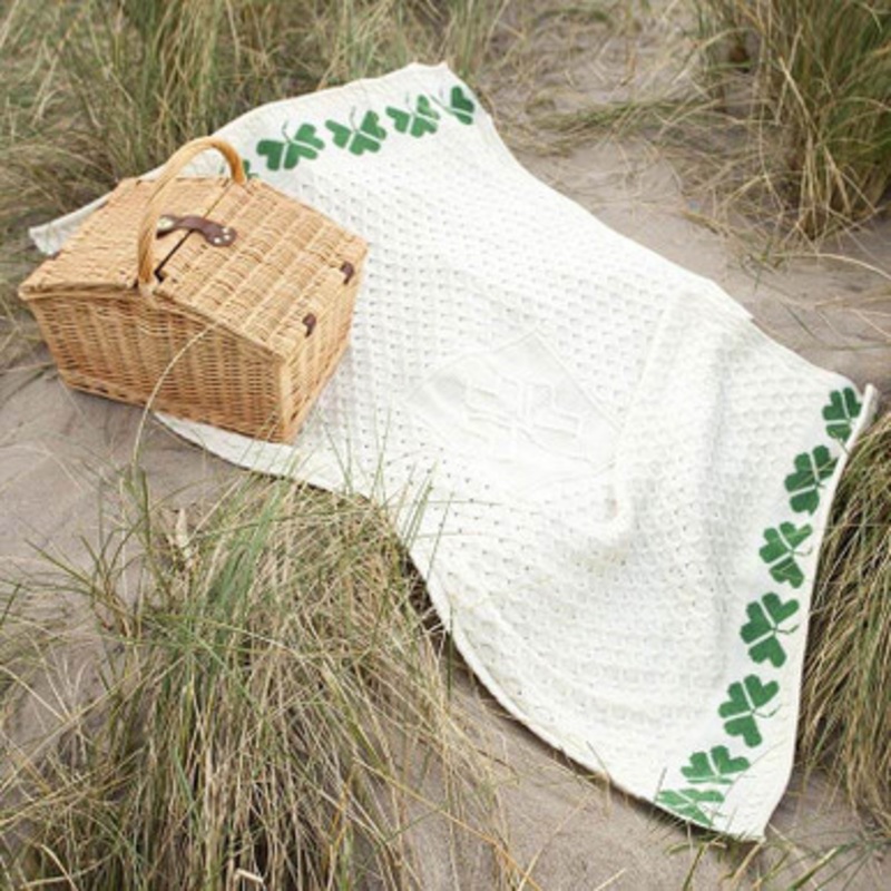 Irish Honeycomb Shamrock Blanket by Carraig Donn