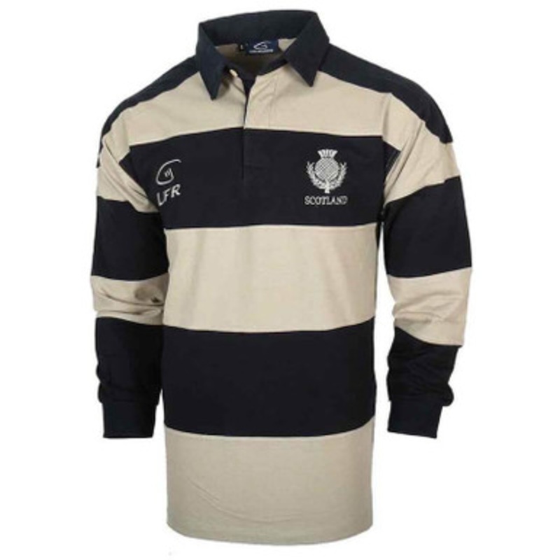 Scotland Long Sleeved Striped Rugby Shirt