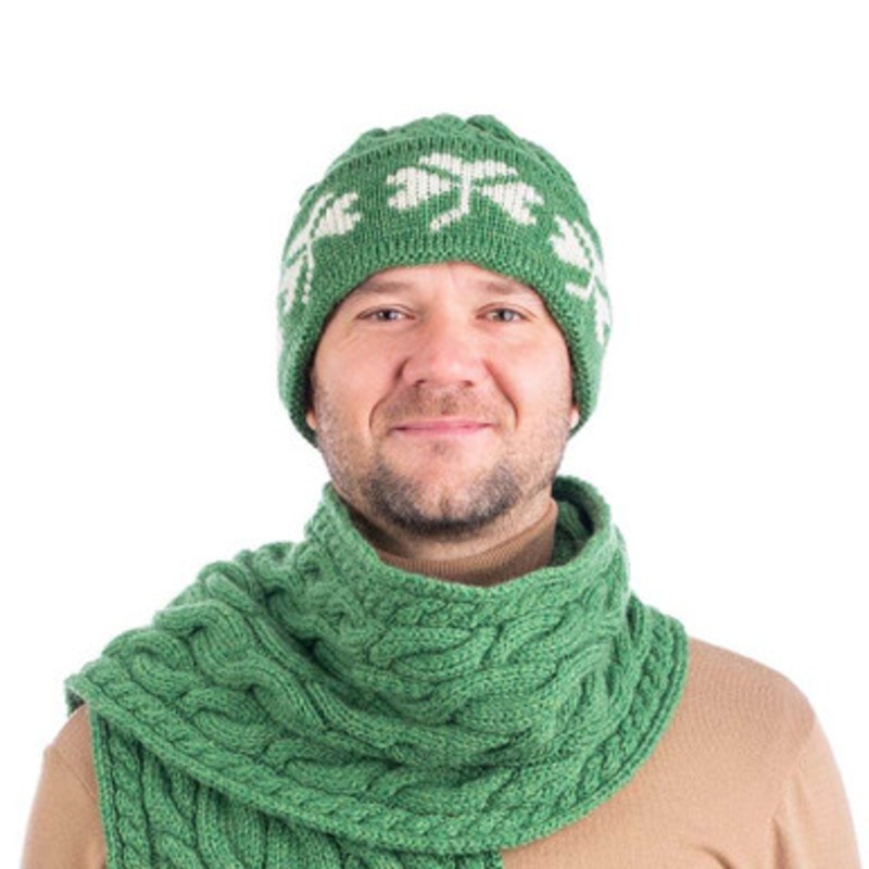 Shamrock Men's Cable Knit Irish Wool Hat