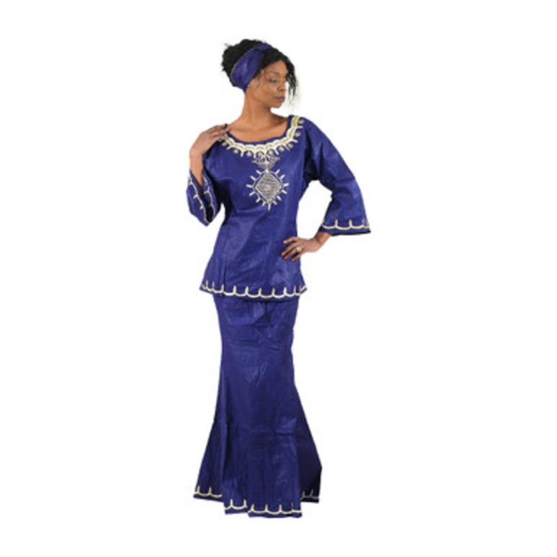 Women's Embroidered Long-sleeve Two-piece Skirt Set