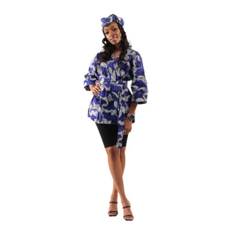 African Print Short Kimono