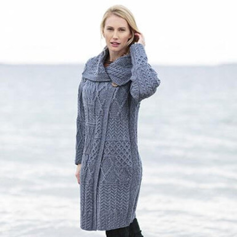 Carraig Donn Long Irish Cardigan