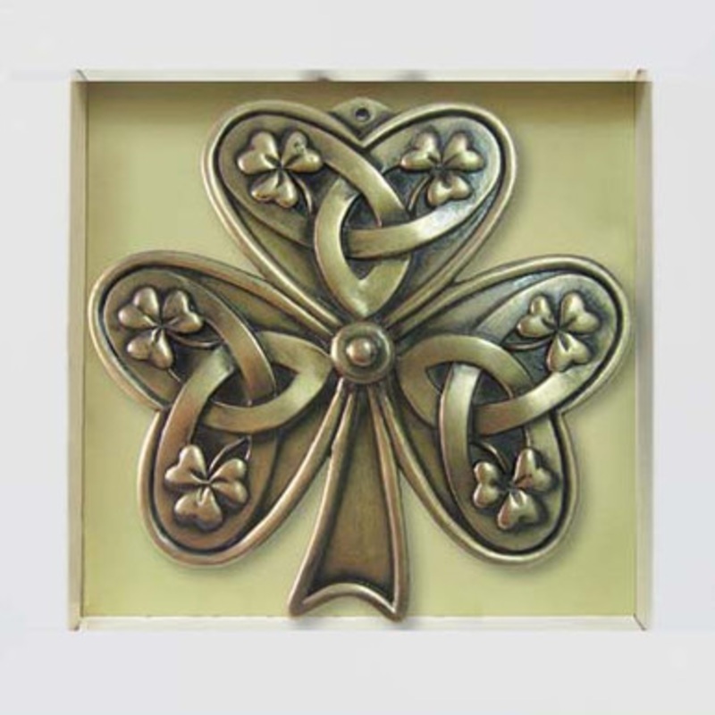 Irish Three-Leafed Shamrock Plaque