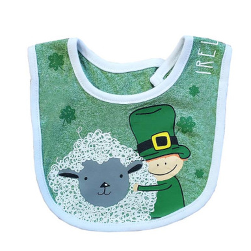 Lepreachaun and Sheep Ireland Baby Bib