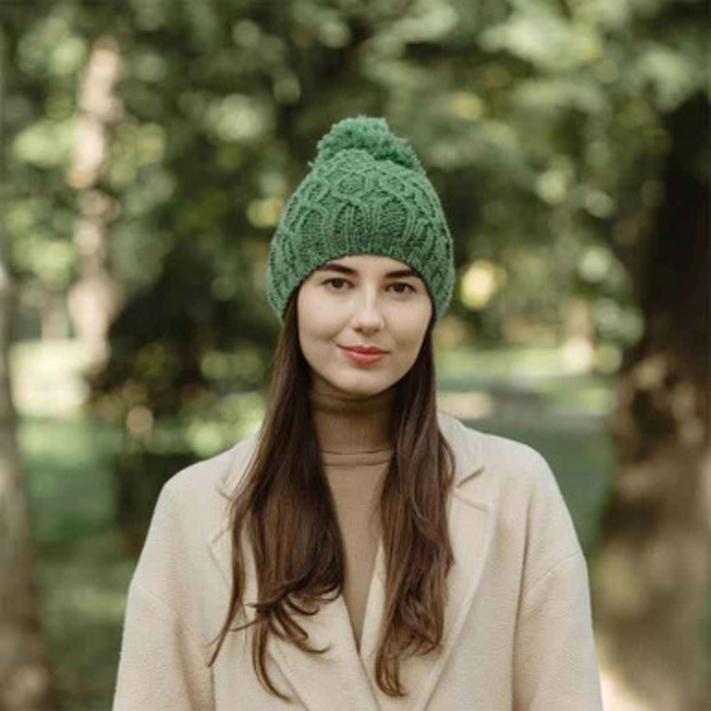 Women's Irish Cable Knit Beanie Hat