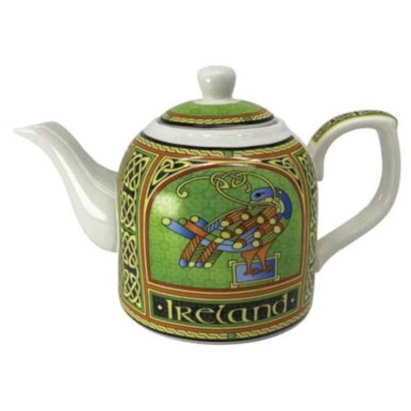Bone China Celtic Peacock Teapot