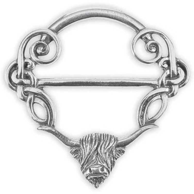 Highland Cow Celtic Scarf Ring