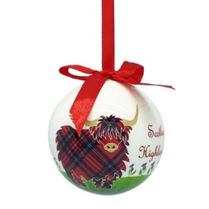 Highland Cow Christmas Bauble