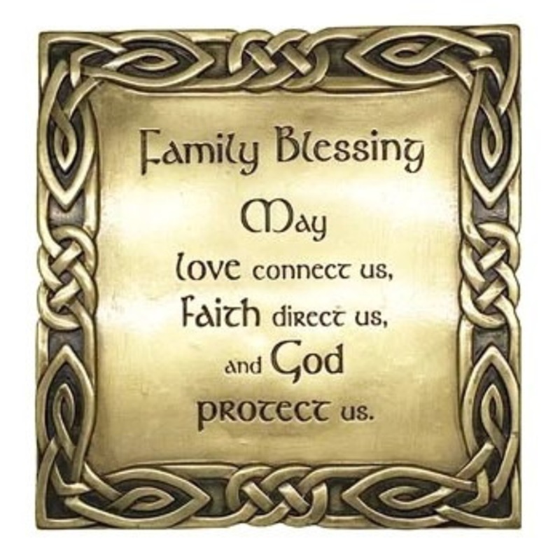 Irish Family Blessing Bronze Wall Plaque