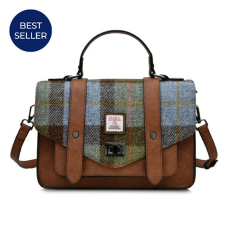 Islander Harris Tweed Tartan Satchel - Large