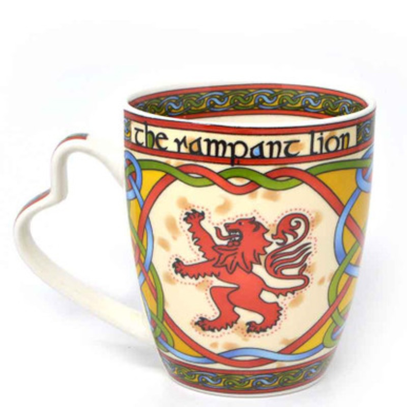 Rampant Lion China Mug - Scottish Weave