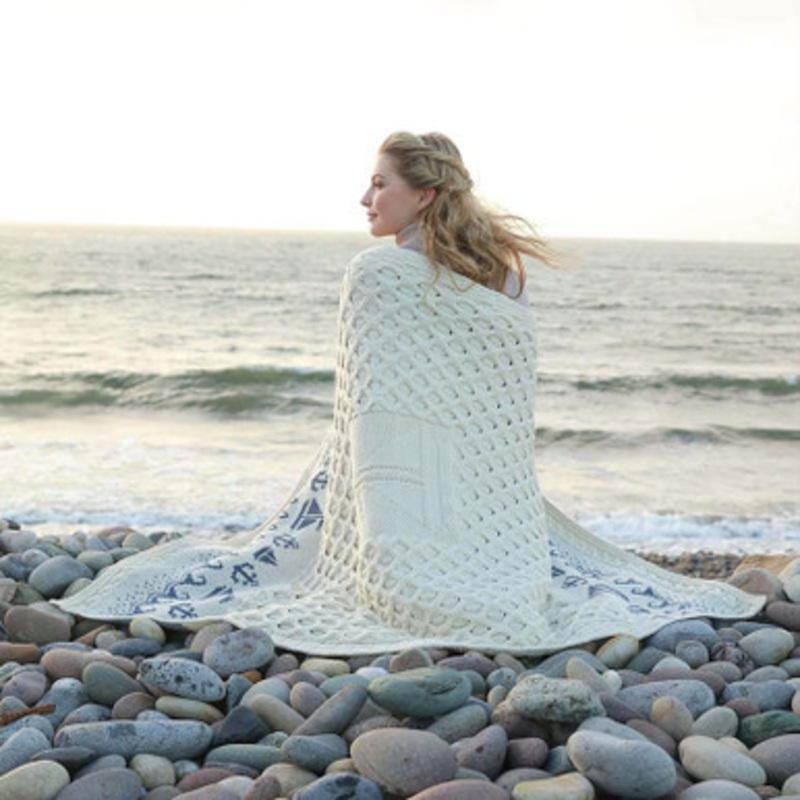 Sailing Boat Knit Throw
