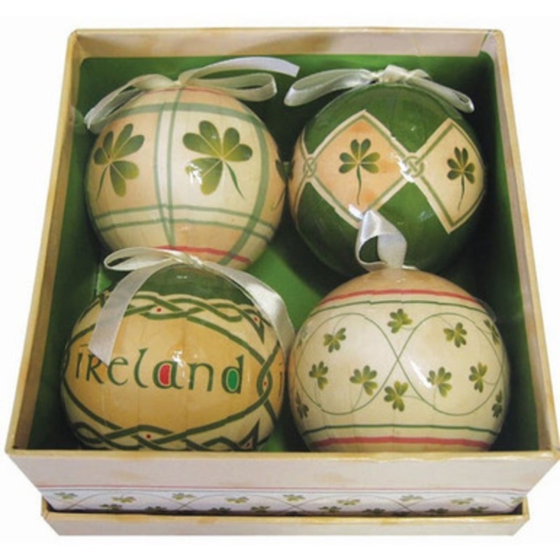 Set of 4 Irish Emblem Baubles