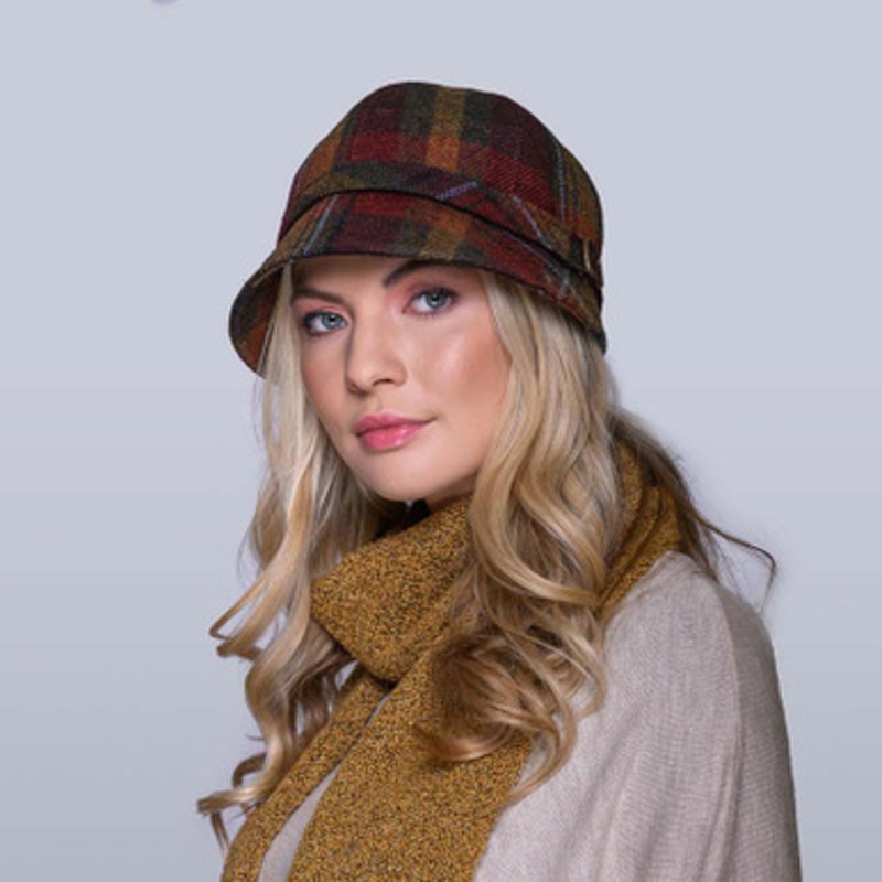 Women's Tweed Flapper Hat Fall Plaid