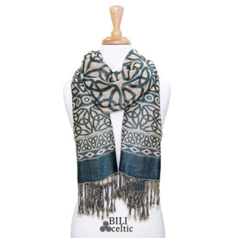 Teal Trinity Knot Ladies Scarf