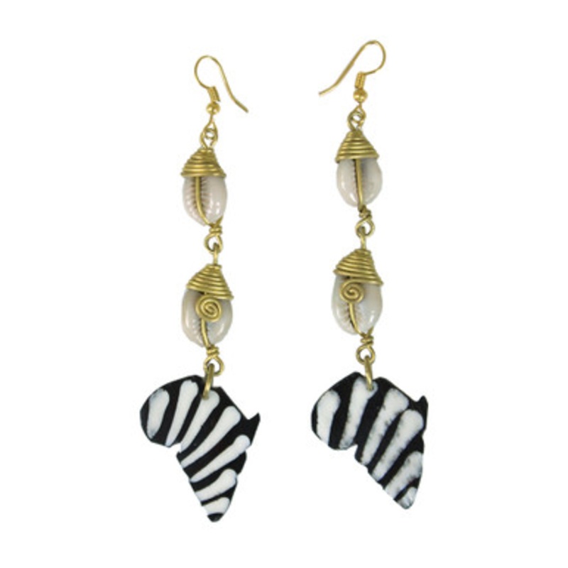 Africa Bone & Shell Earrings