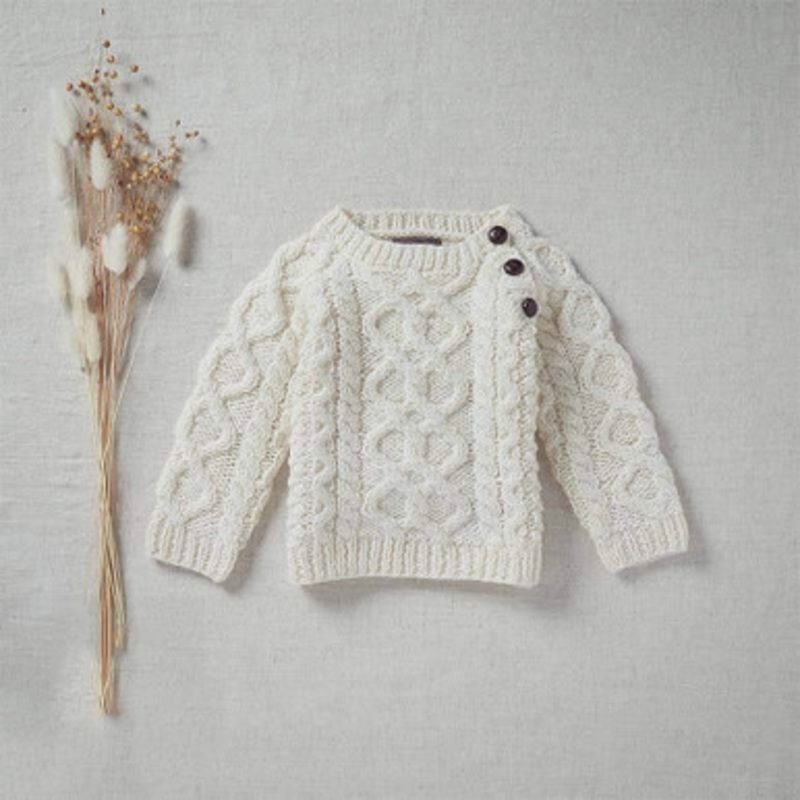 Baby Handknit Aran Sweater