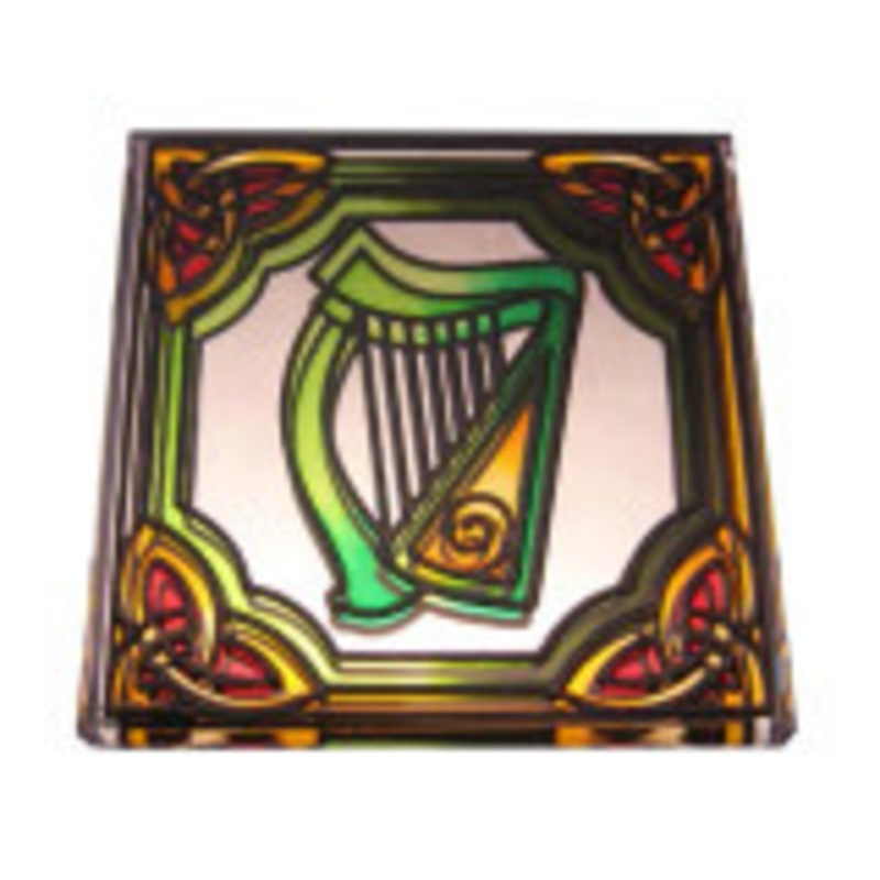 Irish Harp Stained Glass Magnet