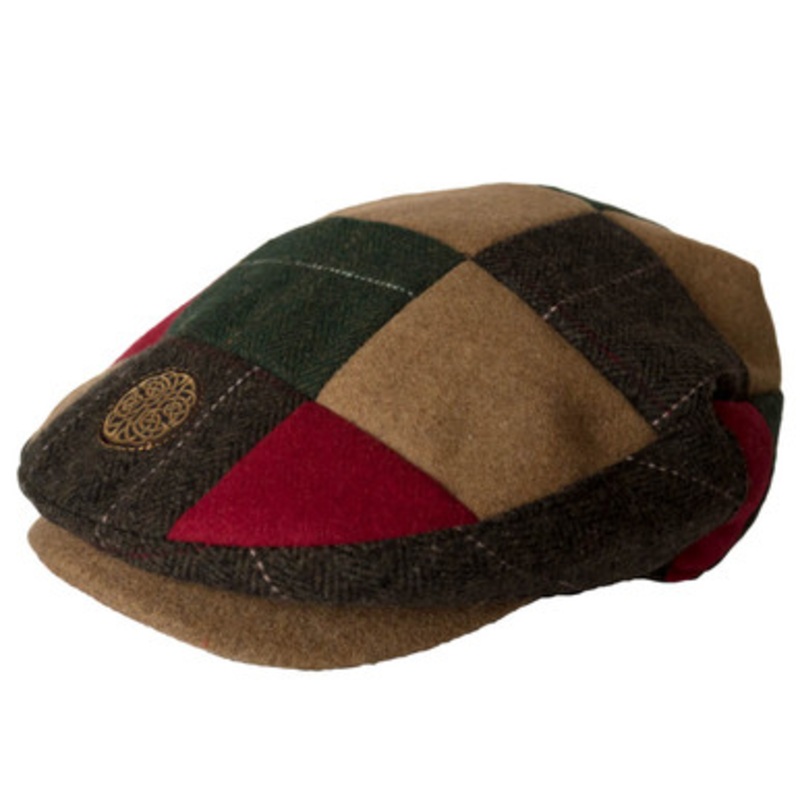 Patrick Francis Book of Kells Muti Tweed Patch Flat Cap
