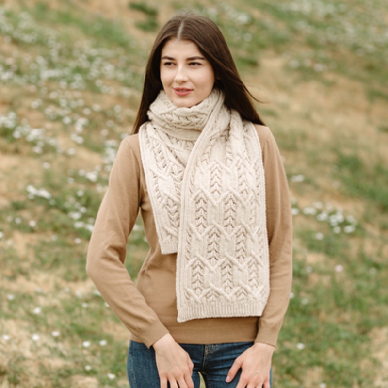 Irish Leaf Wool Scarf