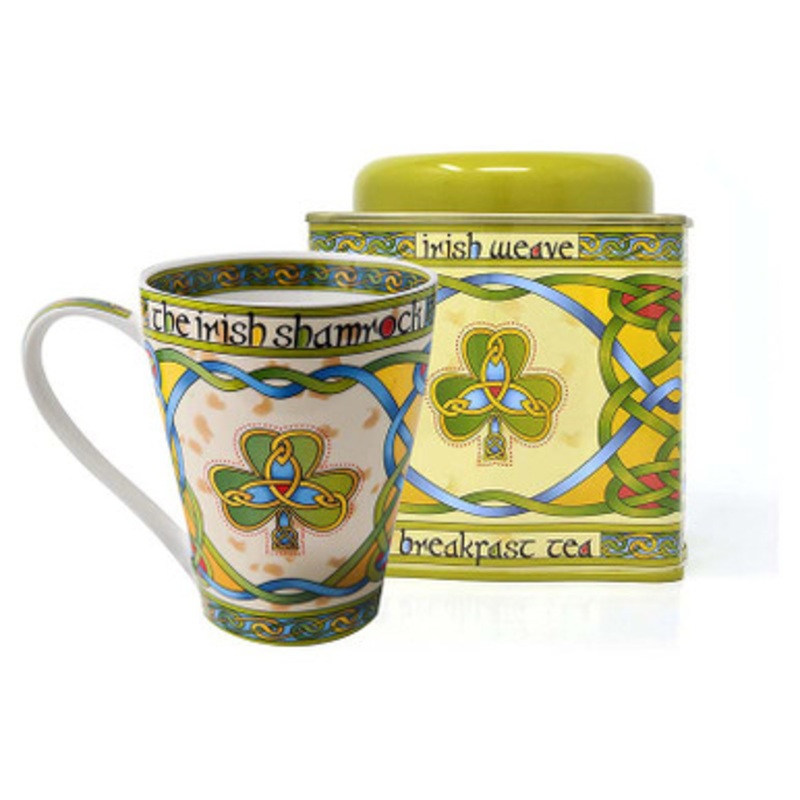 Irish Shamrock Mug and Tea Set