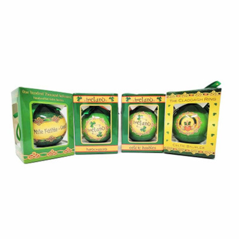 Irish Symbols Christmas Baubles Set of 4