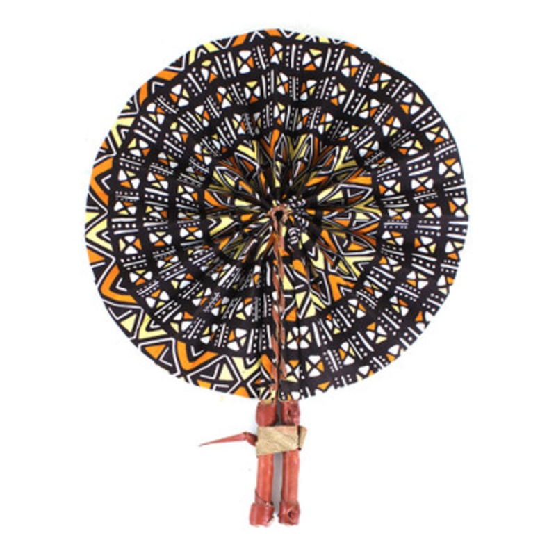 Mud Print Folding Fan