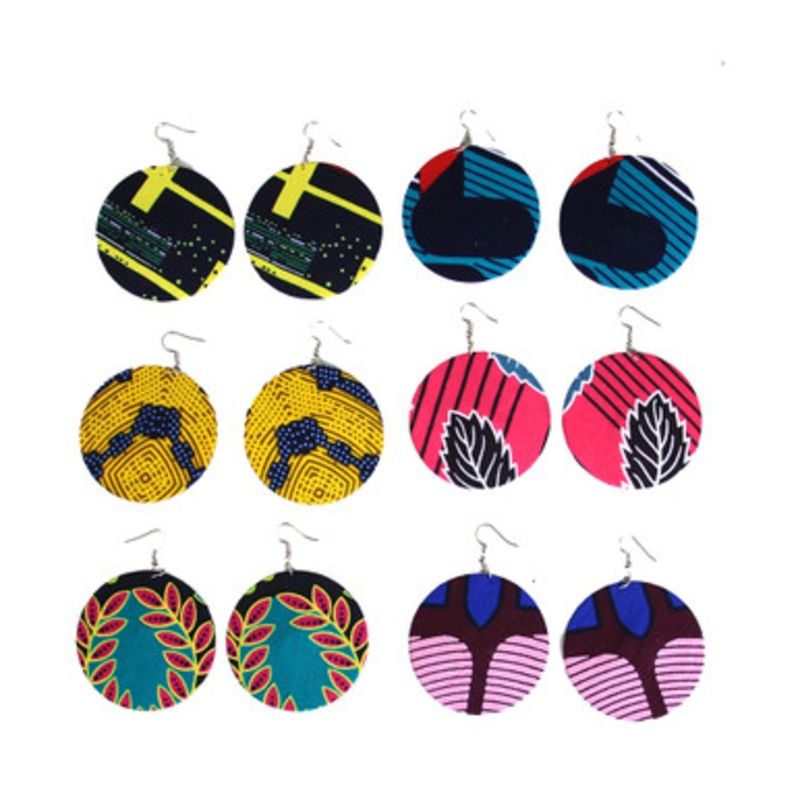 Set Of 6 Kitenge Earrings