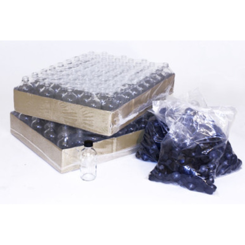 Case 4 oz. Boston Round Bottles - 128