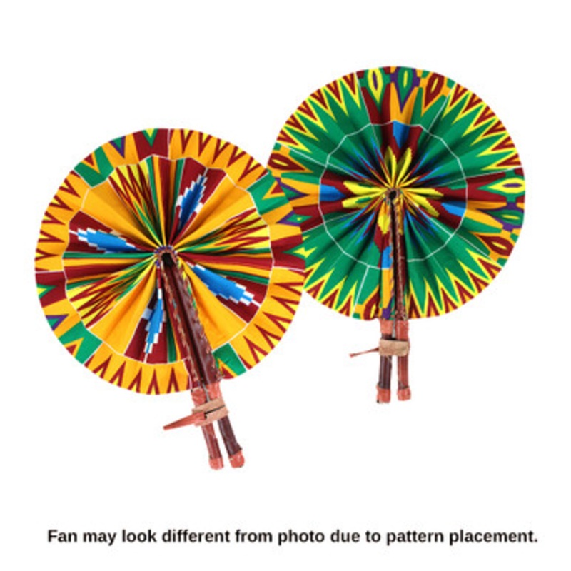 Kente Folding Fan: Print B