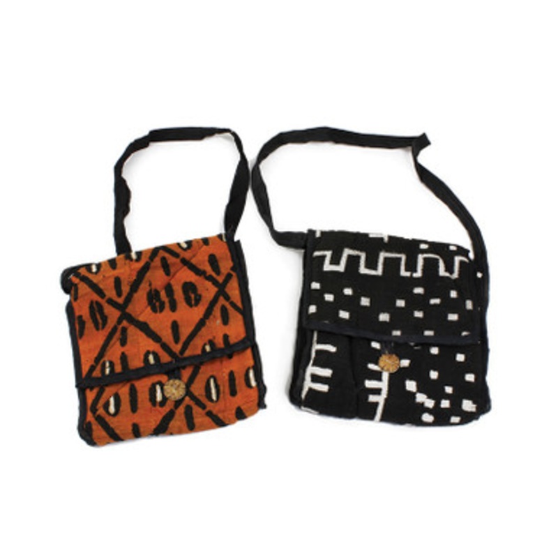 Small Mud Cloth Handbag (Button)