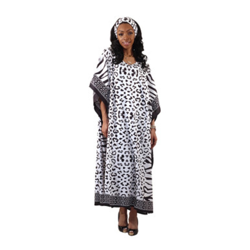 African Spot-Print Kaftan