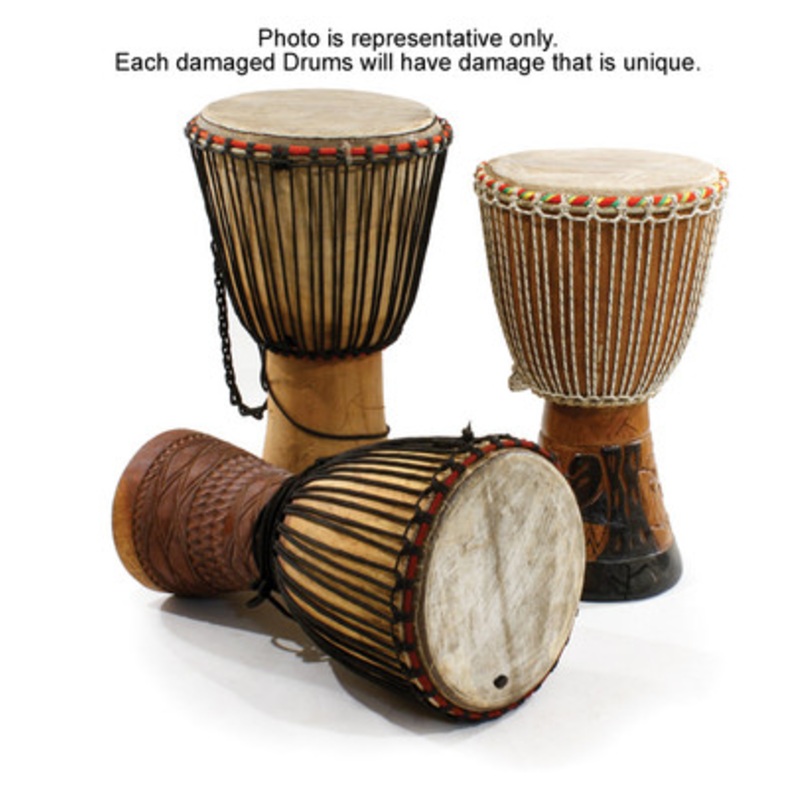 Damaged D'jembe Drums: Full Size