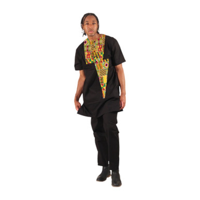 African Print Patchwork Pants Set