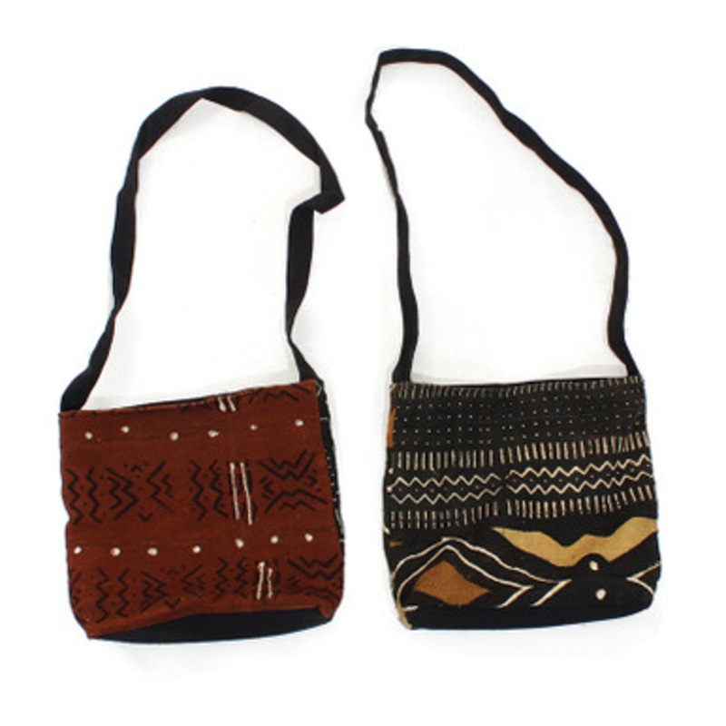 Mud Cloth Zipper Tote Bag